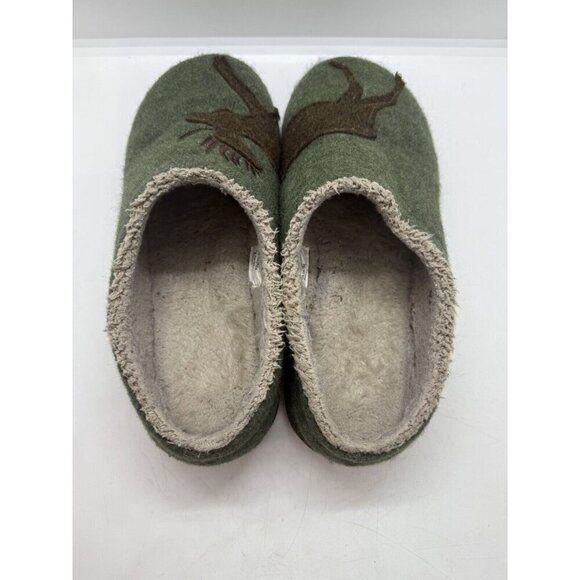 L.L.Bean Daybreak Scuff Slippers Clogs Women's Sz 6 Medium Green Moose Applique - Picture 4 of 9